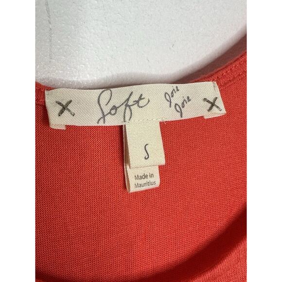 Soft Joie Women’s 100% Modal Orange Cold Shoulder Jersey Belted Dress Size S - Picture 3 of 6